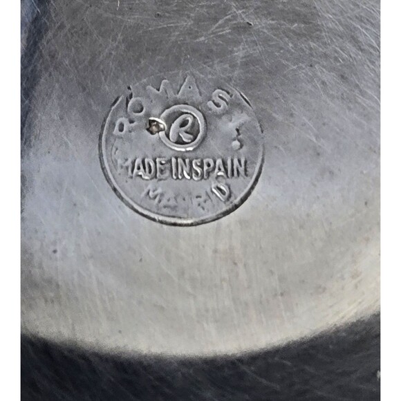 2 Vintage Roma S.L. Champagne Goblets Spain Twisted Grapevine Stem Silver Plate - Picture 13 of 14